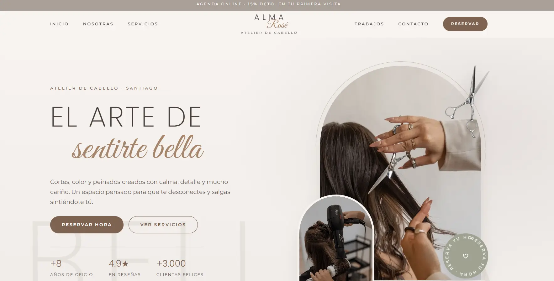 Plantilla Plantilla Peluquerías 1 para Peluquerías y Barberías