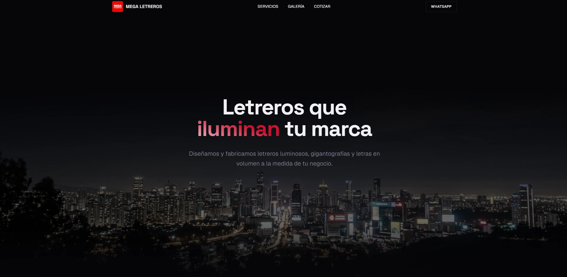 Vista previa del proyecto Mega Letreros
